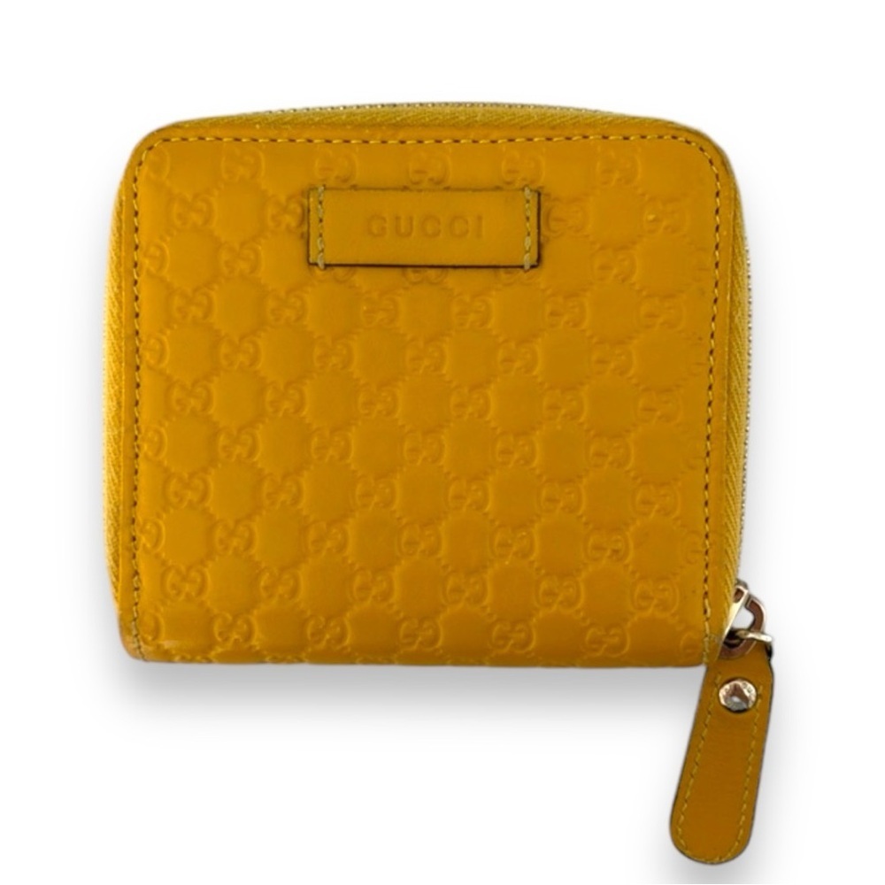 Gucci Microguccissima Compact GG Monogram Yellow Soft Leather Bi-Fold Wallet